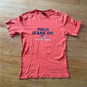 VINTAGE 90s/y2k Polo Ralph Lauren Jeans Co Orange T-Shirt